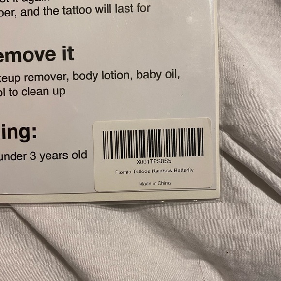 NWT Fiona Tattoos Rainbow Butterfly - Picture 3 of 4